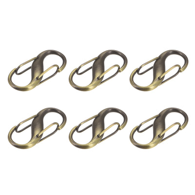 Harfington Uxcell Adjustable Metal Buckle for Chain Strap, 6Pcs 27x13mm Chain Shortener, Copper