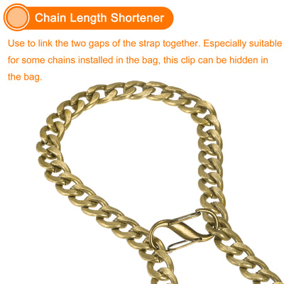 Harfington Uxcell Adjustable Metal Buckle for Chain Strap, 6Pcs 27x13mm Chain Shortener, Bronze