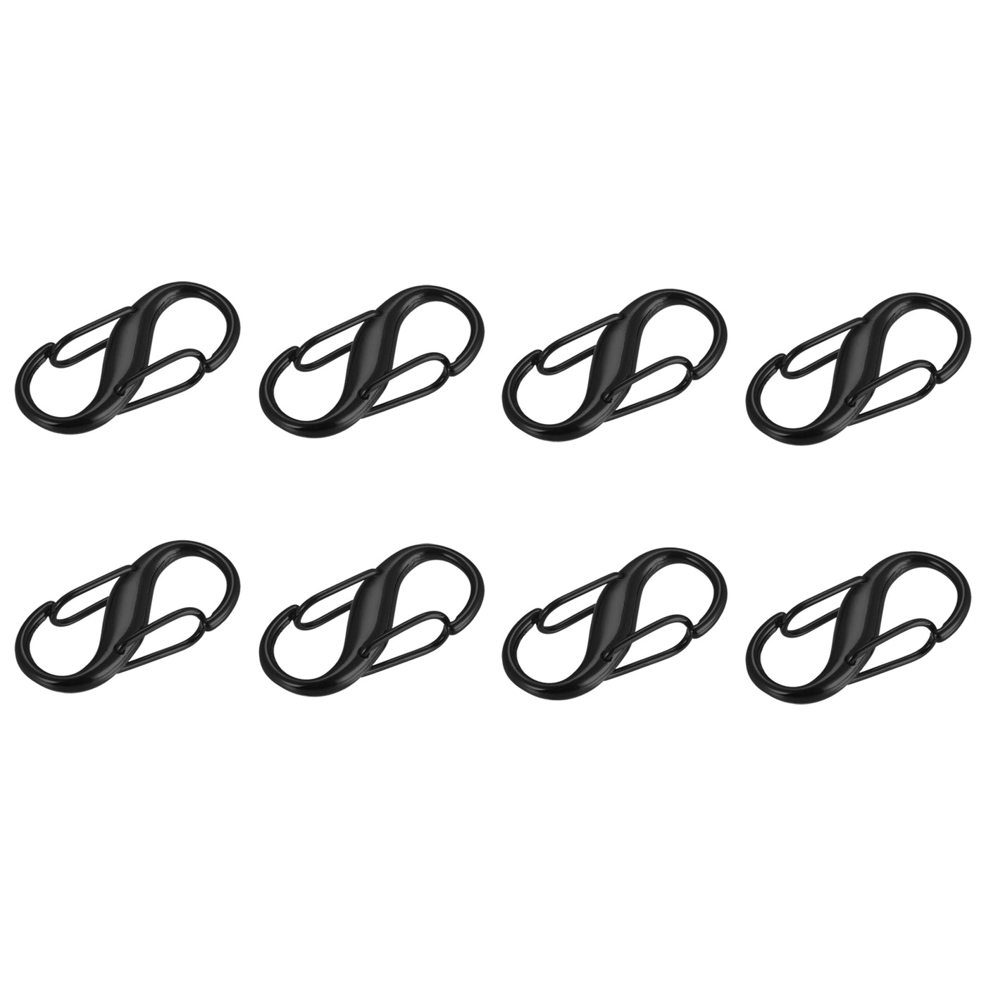 uxcell Uxcell Adjustable Metal Buckle for Chain Strap, 8Pcs 27x13mm Chain Shortener, Black