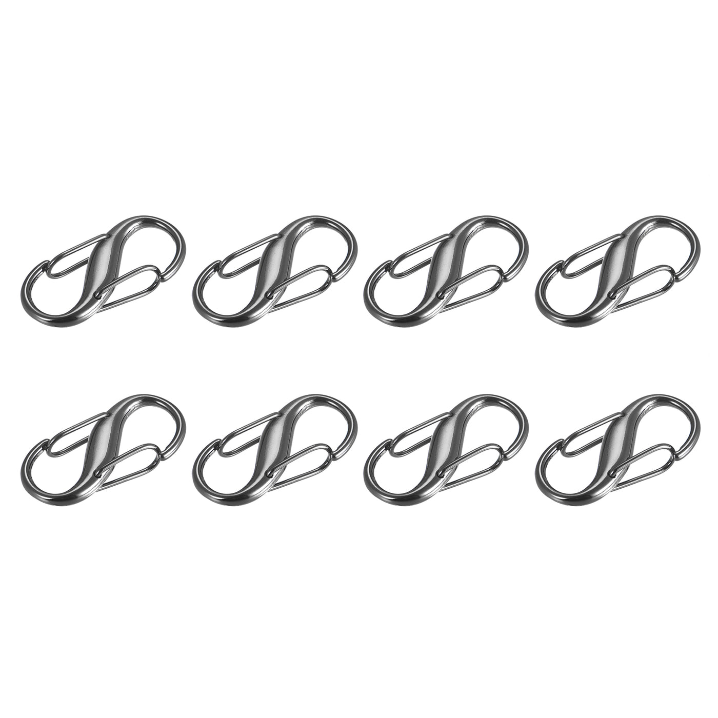 uxcell Uxcell Adjustable Metal Buckle for Chain Strap, 8Pcs 27x13mm Chain Shortener, Dark Grey