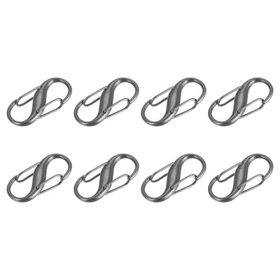 Harfington Uxcell Adjustable Metal Buckle for Chain Strap, 8Pcs 27x13mm Chain Shortener, Grey
