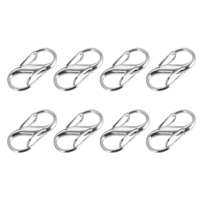 Harfington Uxcell Adjustable Metal Buckle for Chain Strap, 8Pcs 27x13mm Chain Shortener, Silver
