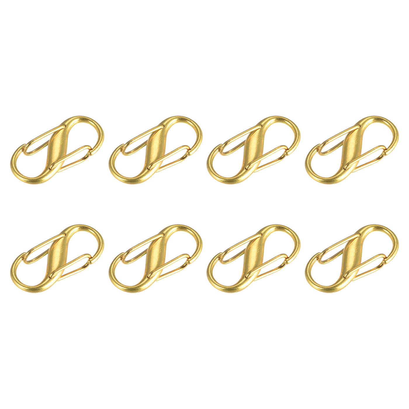 uxcell Uxcell Adjustable Metal Buckle for Chain Strap, 8Pcs 27x13mm Chain Shortener, Dark Gold