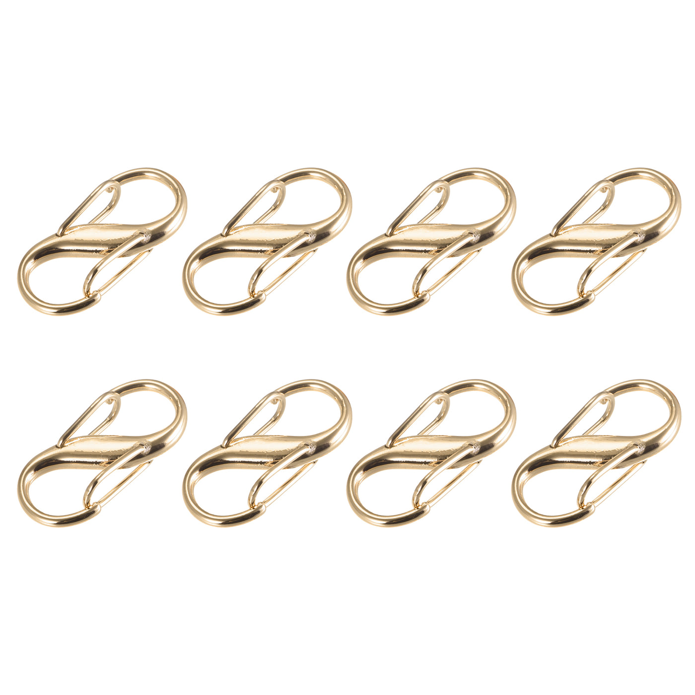 uxcell Uxcell Adjustable Metal Buckle for Chain Strap, 8Pcs 27x13mm Chain Shortener, Gold