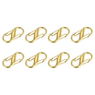 Harfington Uxcell Adjustable Metal Buckle for Chain Strap, 8Pcs 27x13mm Chain Shortener, Yellow