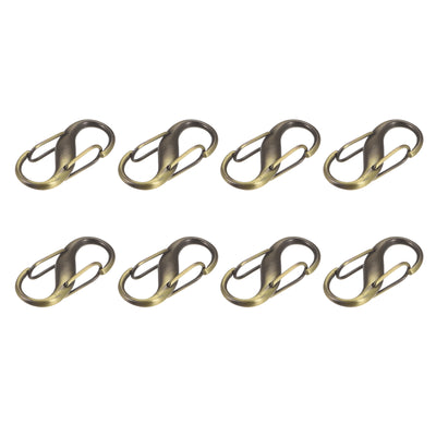 Harfington Uxcell Adjustable Metal Buckle for Chain Strap, 8Pcs 27x13mm Chain Shortener, Copper
