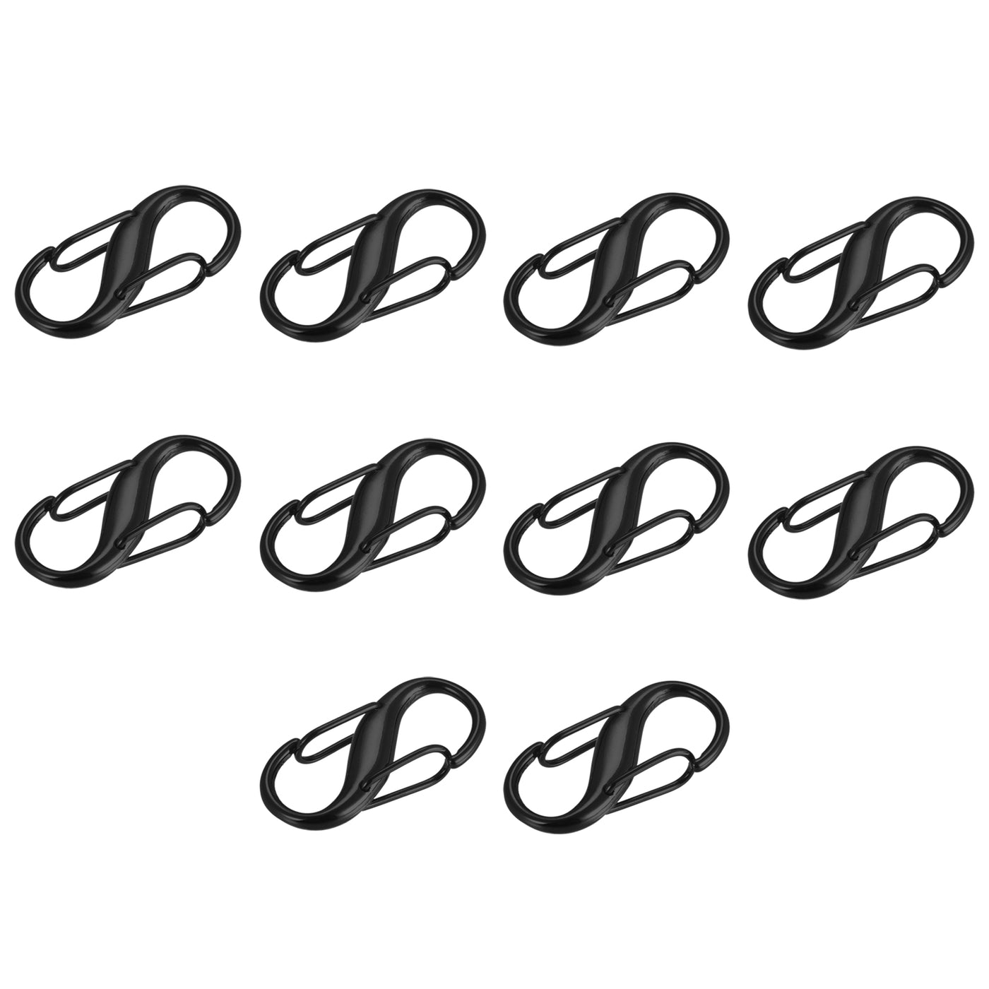 uxcell Uxcell Adjustable Metal Buckle for Chain Strap, 10Pcs 27x13mm Chain Shortener, Black