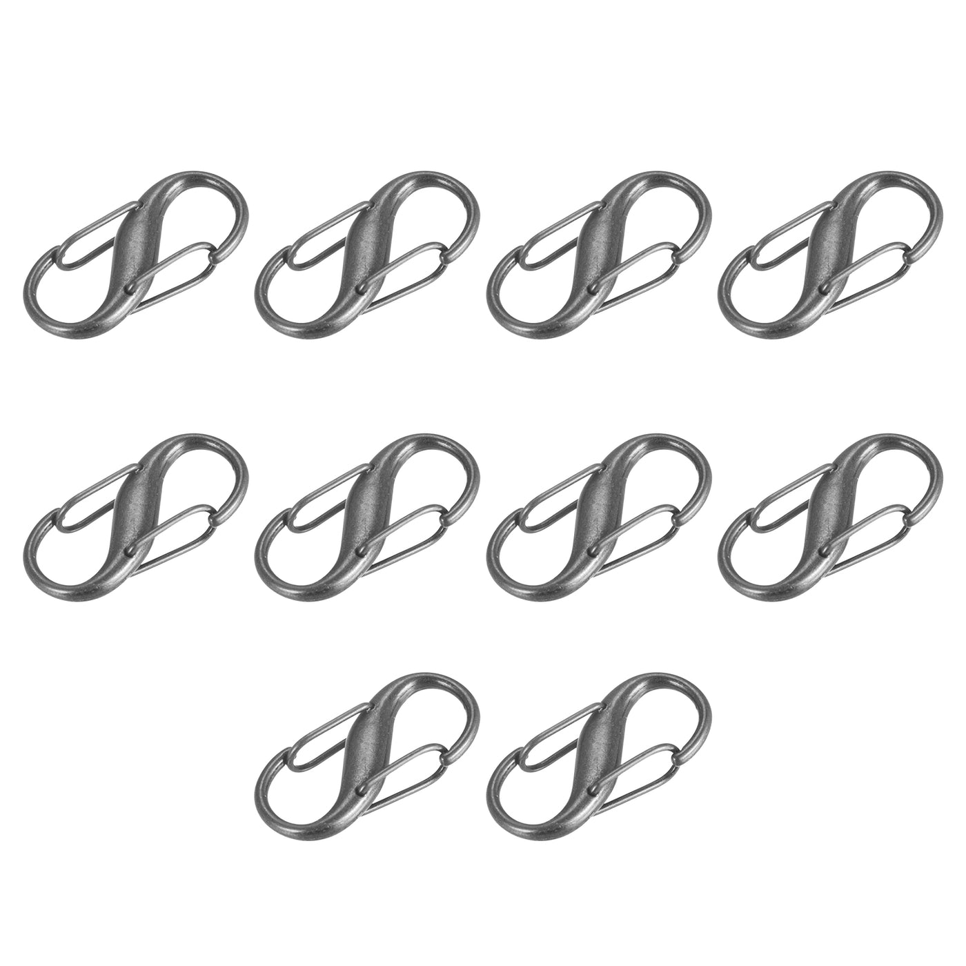 uxcell Uxcell Adjustable Metal Buckle for Chain Strap, 10Pcs 27x13mm Chain Shortener, Grey