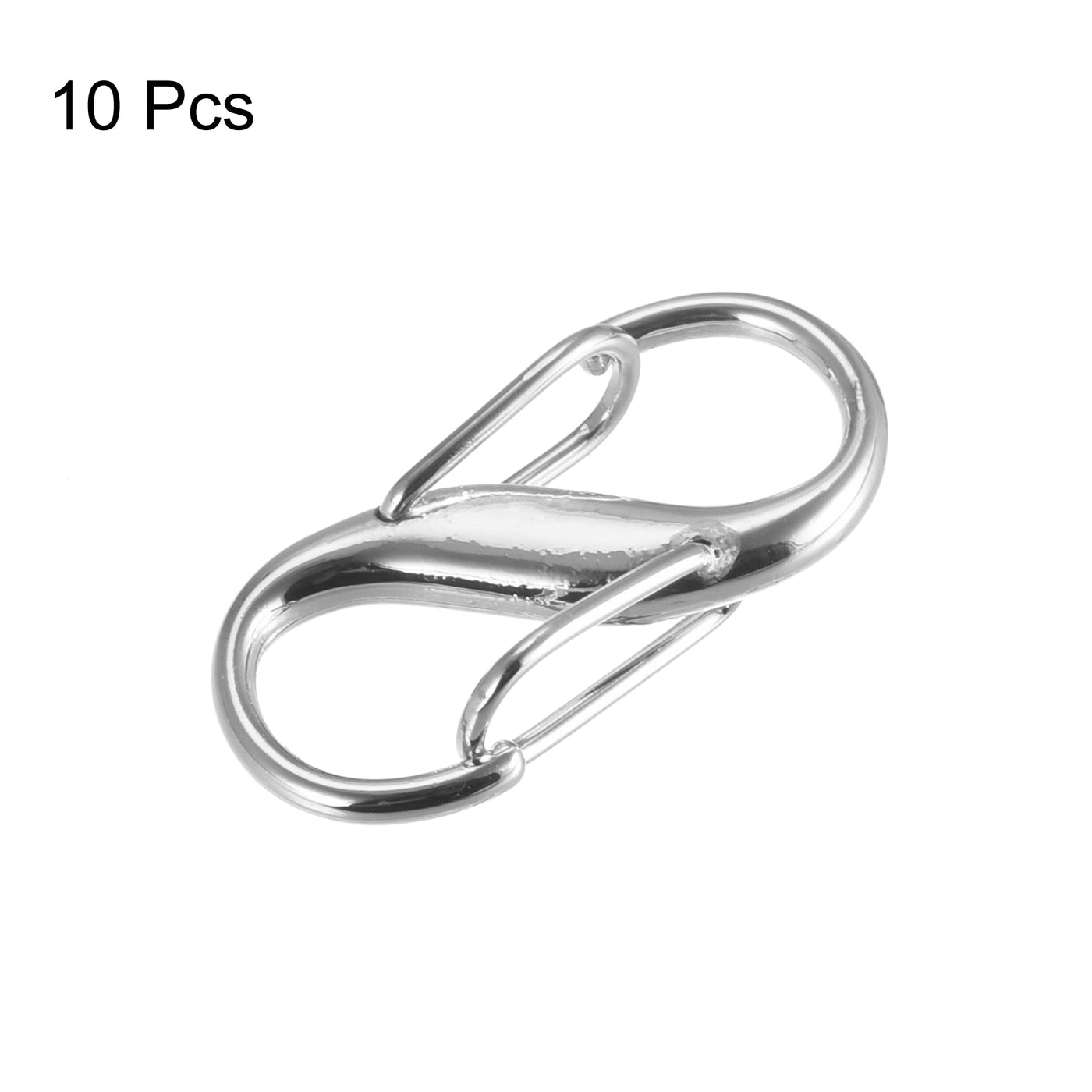 uxcell Uxcell Adjustable Metal Buckle for Chain Strap, 10Pcs 27x13mm Chain Shortener, Silver