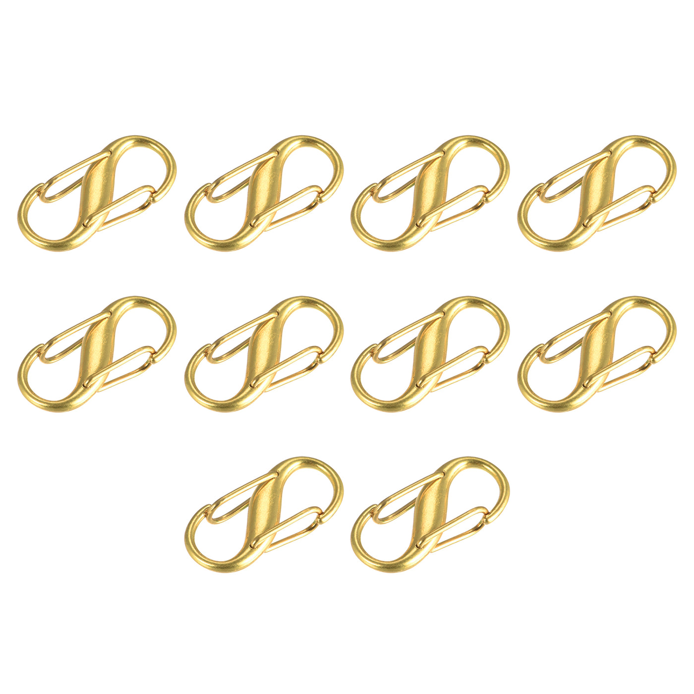 uxcell Uxcell Adjustable Metal Buckle for Chain Strap, 10Pcs 27x13mm Chain Shortener Dark Gold