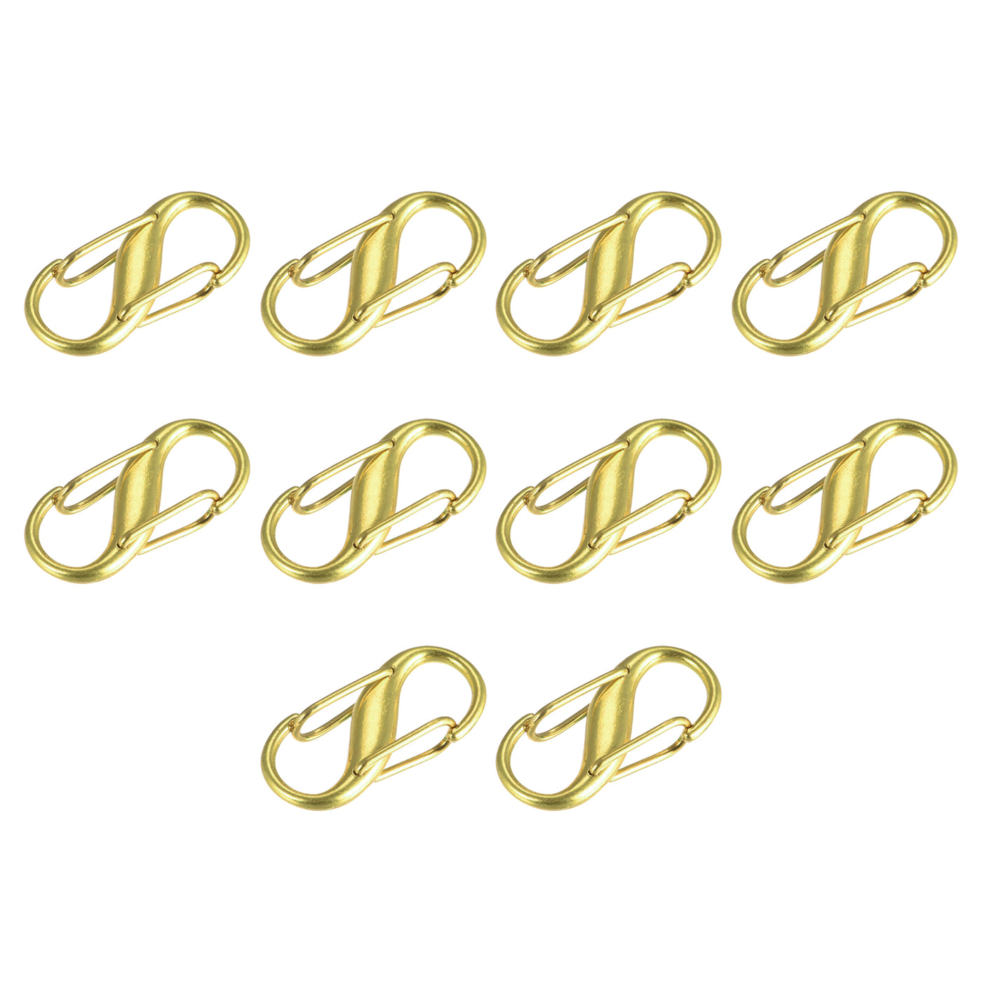 uxcell Uxcell Adjustable Metal Buckle for Chain Strap, 10Pcs 27x13mm Chain Shortener Champagne