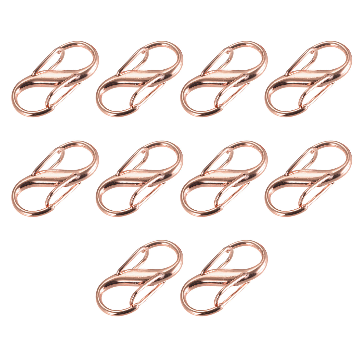 uxcell Uxcell Adjustable Metal Buckle for Chain Strap, 10Pcs 27x13mm Chain Shortener Rose Gold