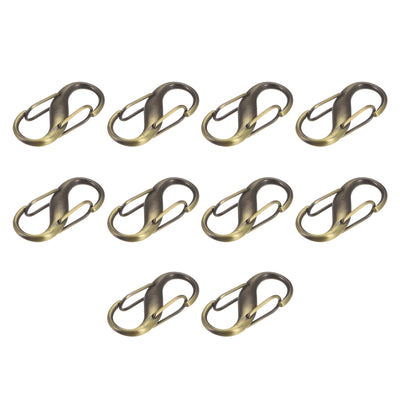 Harfington Uxcell Adjustable Metal Buckle for Chain Strap, 10Pcs 27x13mm Chain Shortener, Copper