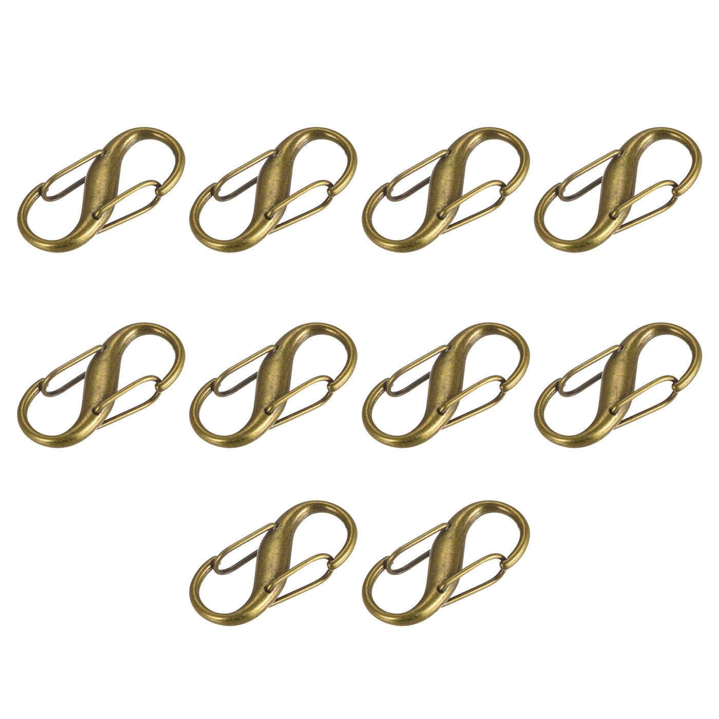 uxcell Uxcell Adjustable Metal Buckle for Chain Strap, 10Pcs 27x13mm Chain Shortener, Bronze