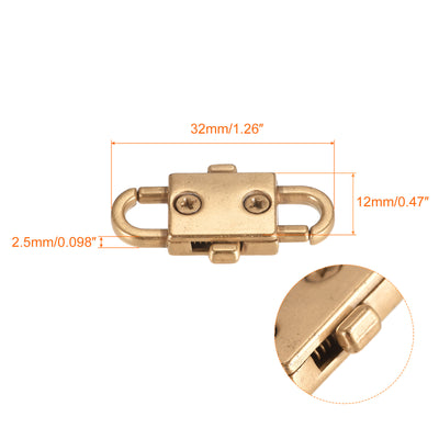 Harfington Uxcell Adjustable Metal Buckles for Chain Strap, 2Pcs 32x12mm Chain Shortener, Rose Gold