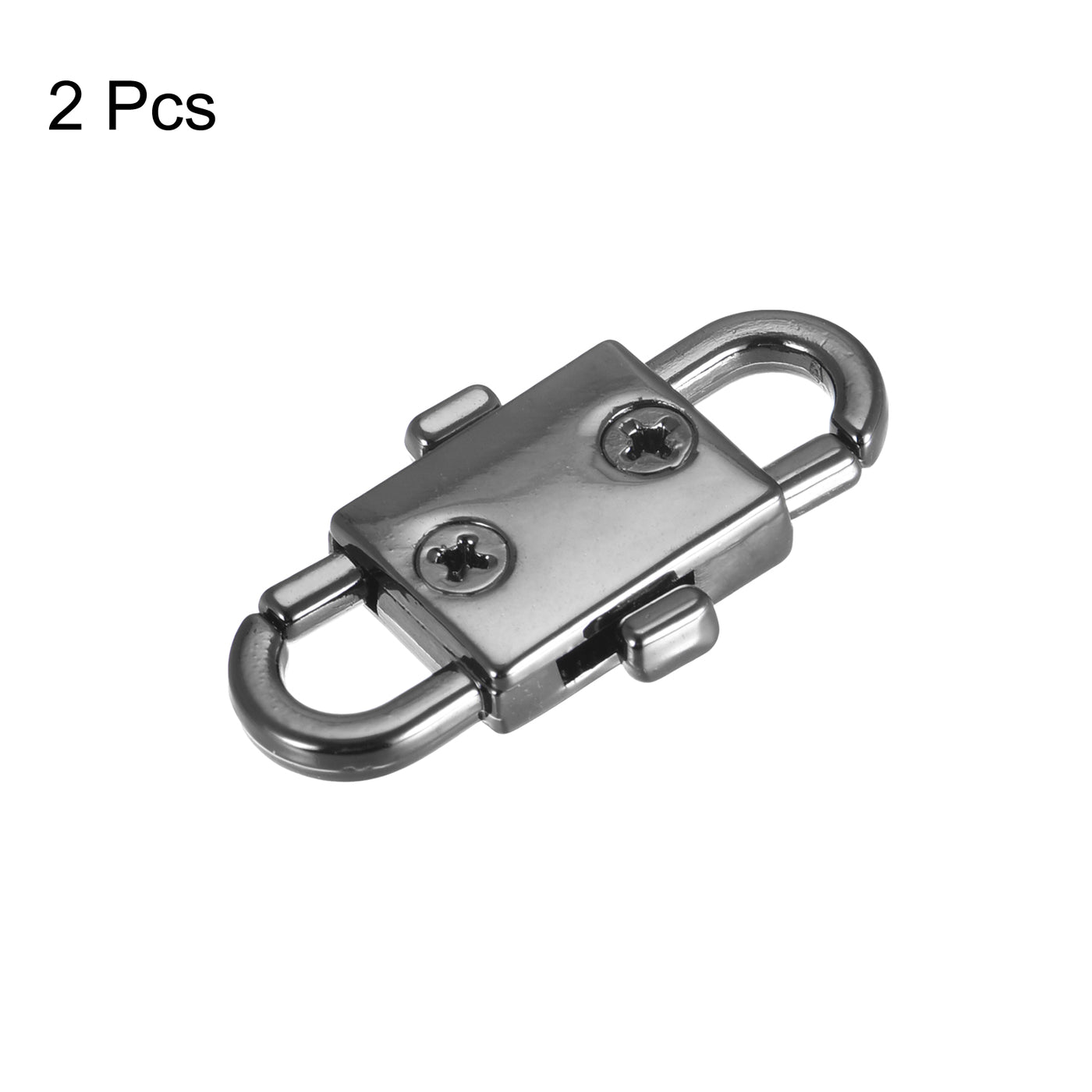 uxcell Uxcell Adjustable Metal Buckles for Chain Strap, 2Pcs 32x12mm Chain Shortener, Black