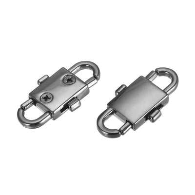 Harfington Uxcell Adjustable Metal Buckles for Chain Strap, 2Pcs 32x12mm Chain Shortener, Black