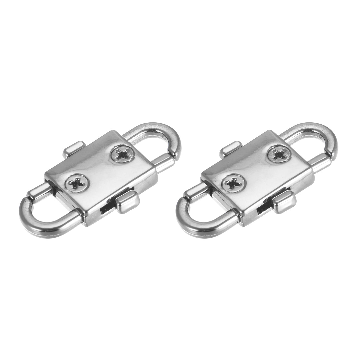 uxcell Uxcell Adjustable Metal Buckles for Chain Strap, 2Pcs 32x12mm Chain Shortener, Silver