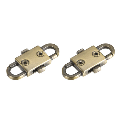 Harfington Uxcell Adjustable Metal Buckles for Chain Strap, 2Pcs 32x12mm Chain Shortener, Bronze
