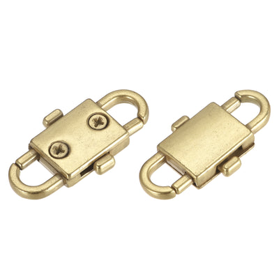 Harfington Uxcell Adjustable Metal Buckles for Chain Strap, 4Pcs 32x12mm Chain Shortener, Gold