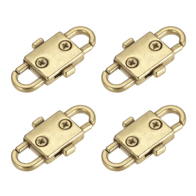 Harfington Uxcell Adjustable Metal Buckles for Chain Strap, 4Pcs 32x12mm Chain Shortener, Gold