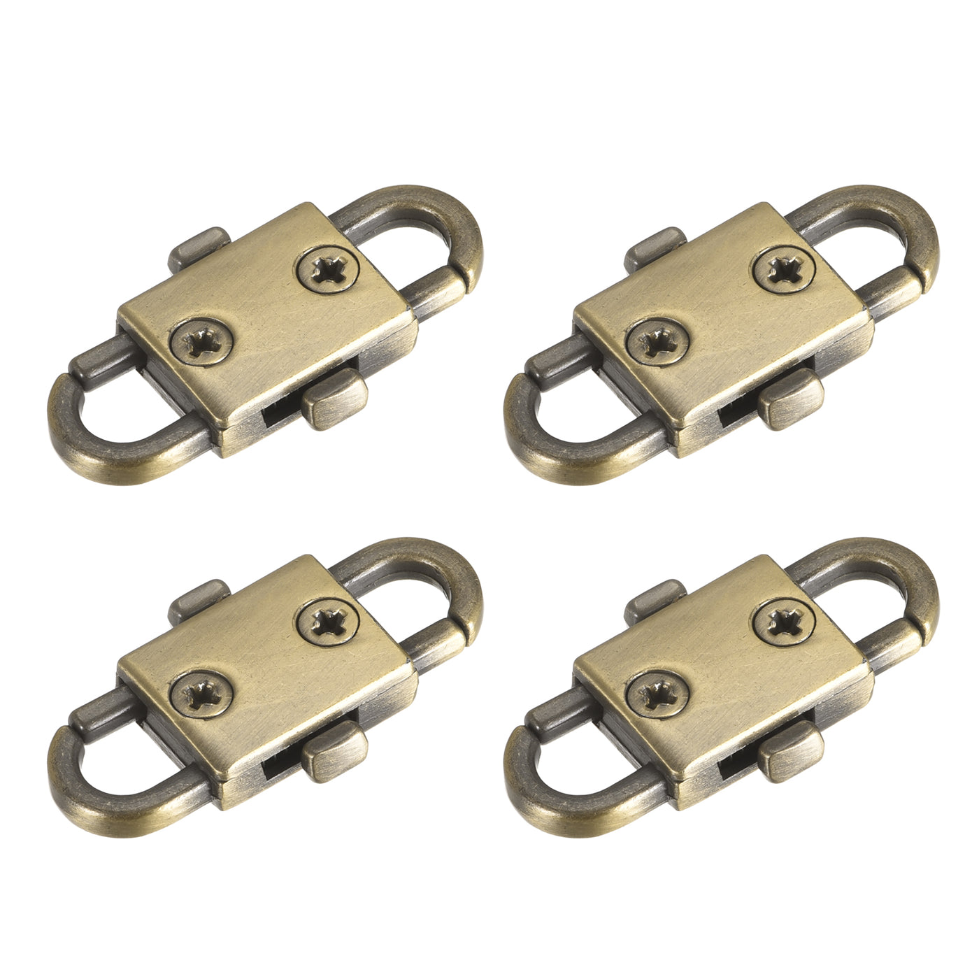 uxcell Uxcell Adjustable Metal Buckles for Chain Strap, 4Pcs 32x12mm Chain Shortener, Bronze