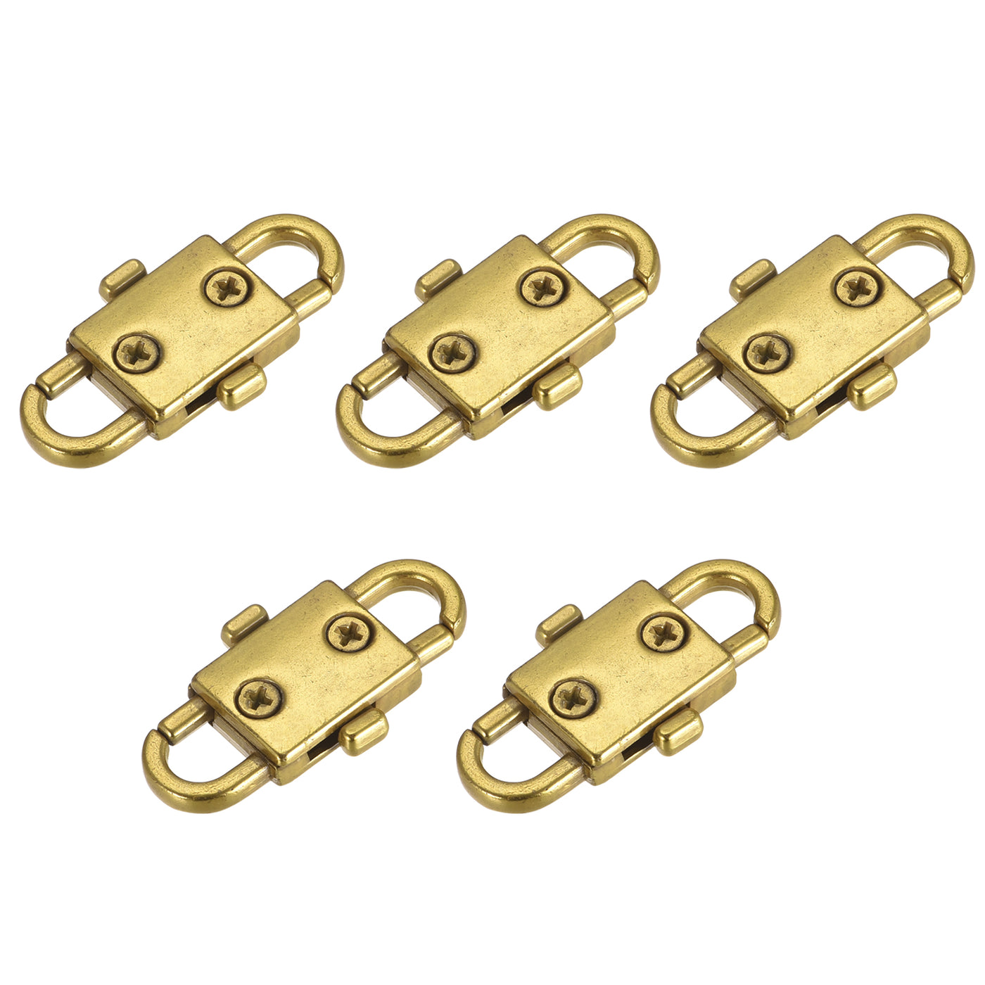 uxcell Uxcell Adjustable Metal Buckles for Chain Strap, 5Pcs 32x12mm Chain Shortener, Yellow