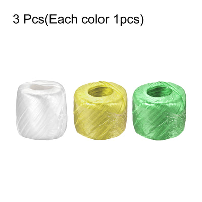 Harfington Polyester Nylon Plastic Rope Twine Bundled for Packing ,150m 3 Color 3Pcs