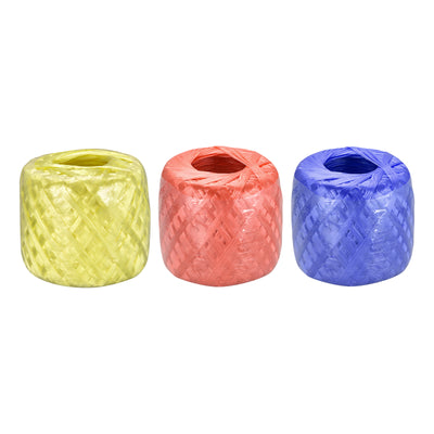 Harfington Polyester Nylon Plastic Rope Twine Bundled for Packing ,200m 3color 3Pcs