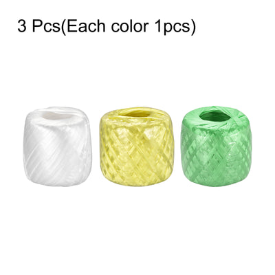 Harfington Polyester Nylon Plastic Rope Twine Bundled for Packing ,200m 3 Color 3Pcs