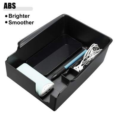 Harfington Car Center Armrest ABS Storage Box Organizer for Tesla Model 3 Y 2021 2022 Accessories Black