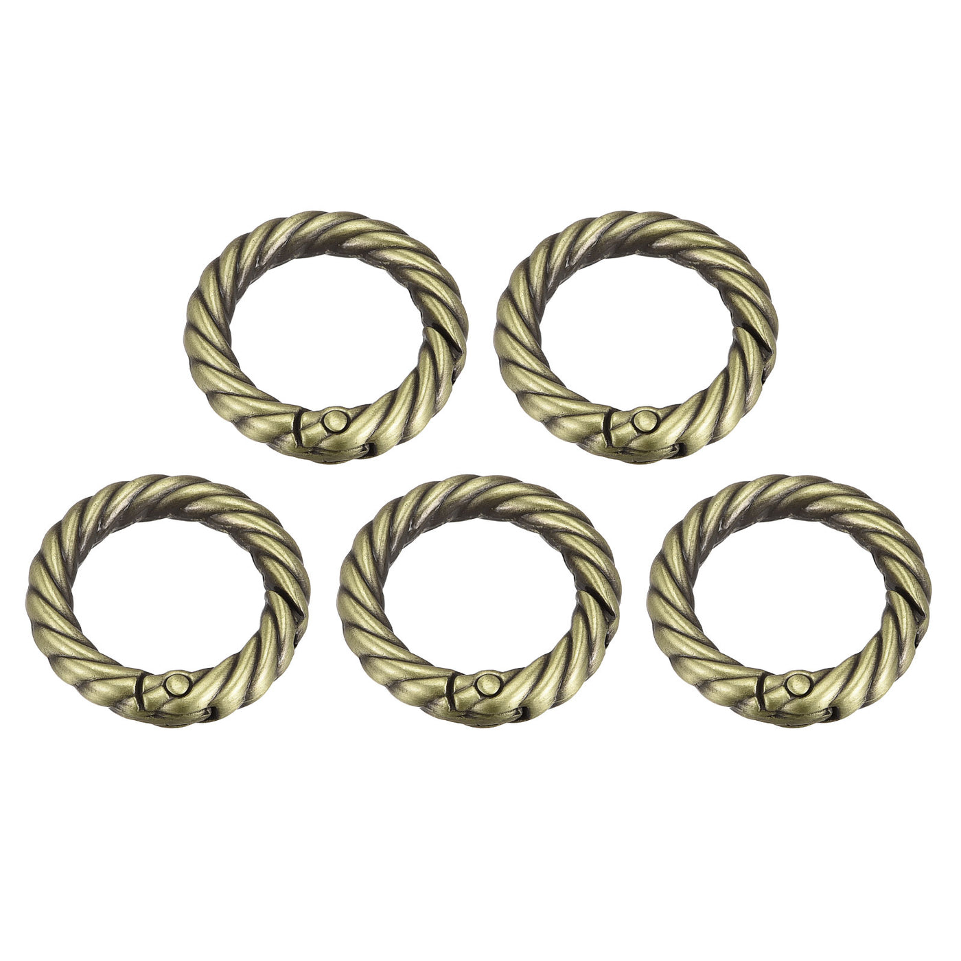 uxcell Uxcell Spring O Ring Buckles Clips, 5Pcs 29mm Spring Snap Clip Hook for DIY Bag, Bronze