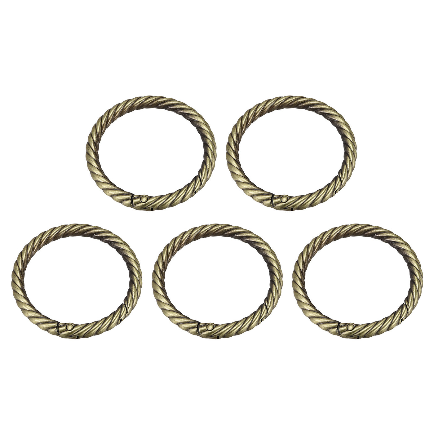 uxcell Uxcell Spring O Ring Buckles Clips, 5Pcs 47mm Spring Snap Clip Hook for DIY Bag, Bronze