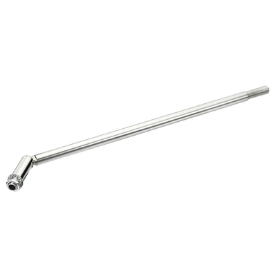 Harfington Threaded Extension Rod, 9.8" Lamp Pipe with Connector Light Fixture Parts for Pendant Light Island Lighting Chandeliers Stems, Silver