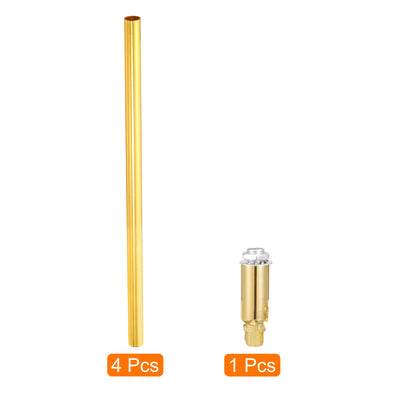 Harfington Threaded Extension Rod, 9.8" Lamp Pipe with Connector Light Fixture for Pendant Light Island Lighting Chandeliers Stems, Electrophoresis Gold