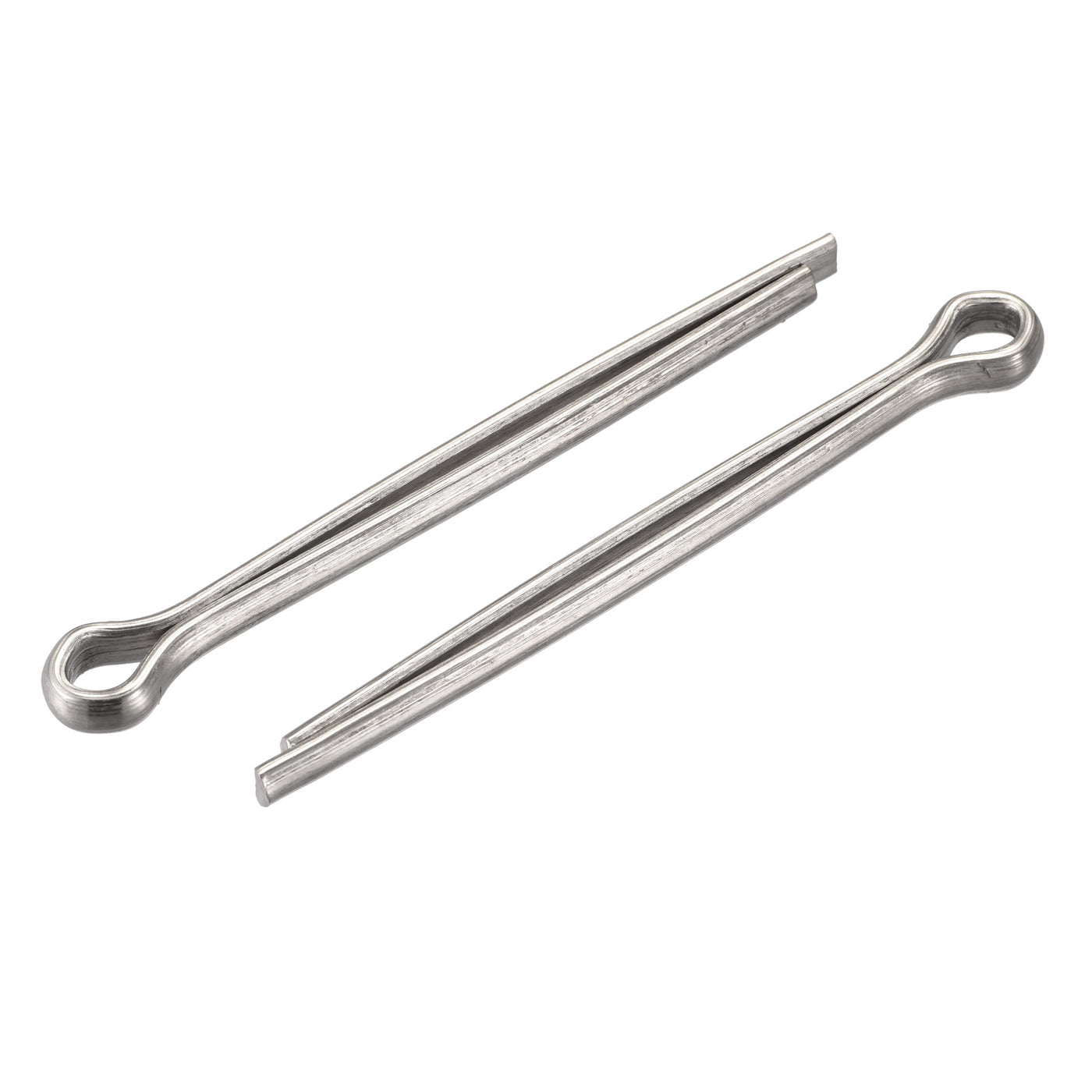 uxcell Uxcell Cotter Pins, 8mm x 100mm 304 Stainless Steel Clip Fastener Fitting for Automotive, Mechanics, Silver Tone, 2Pcs