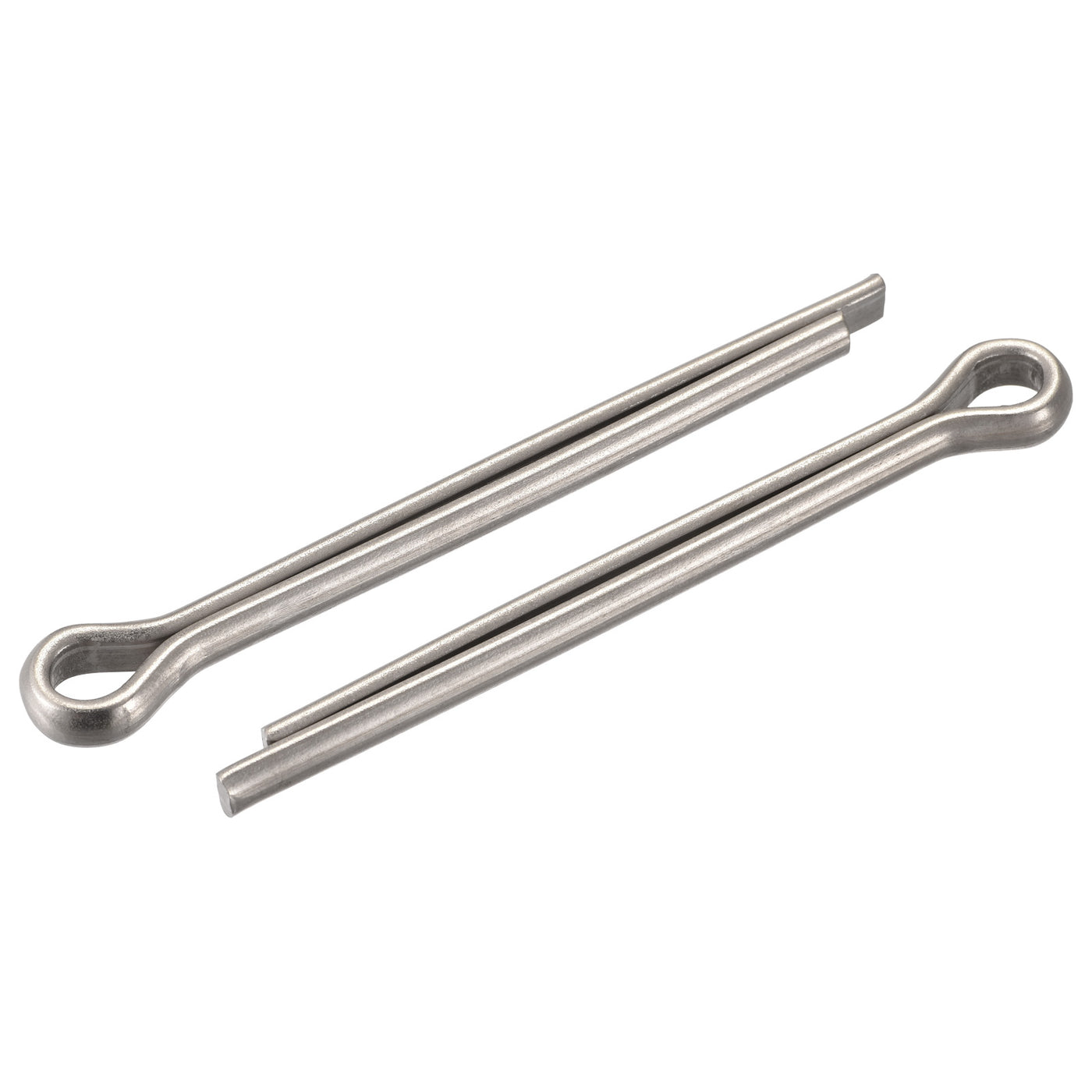 uxcell Uxcell Cotter Pins, 10mm x 110mm 304 Stainless Steel Clip Fastener Fitting for Automotive, Mechanics, Silver Tone, 2Pcs