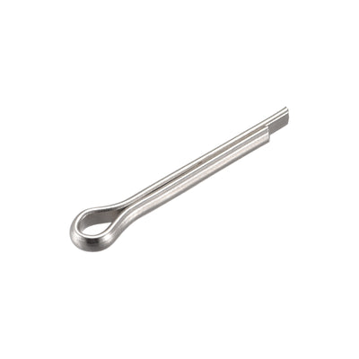 Harfington Uxcell Split Cotter Pin, 2.5mm x 12mm Stainless Steel Clip Fastener Fitting for Automotive, Mechanics, Silver Tone, 90Pcs