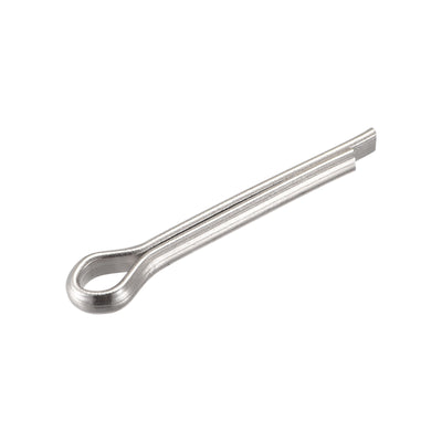 Harfington Uxcell Split Cotter Pin, 4mm x 20mm Stainless Steel Clip Fastener Fitting for Automotive, Mechanics, Silver Tone, 5Pcs