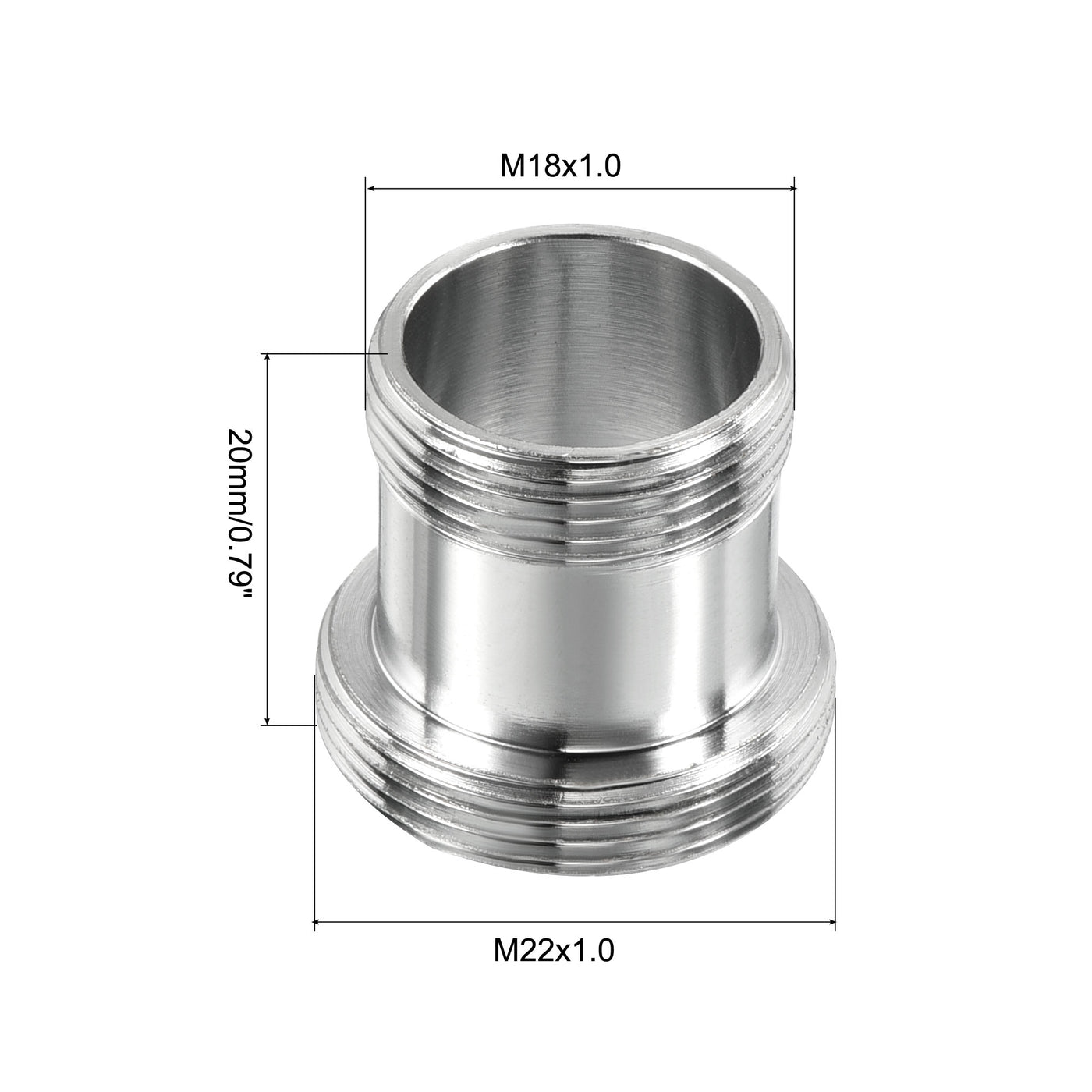 Harfington Male to Male Thread Faucet Adapter, Chromed Aerator Connector Fitting for Hose Filter Pipe