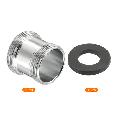 Harfington Male to Male Thread Faucet Adapter, Chromed Aerator Fitting for Garden Hose Water Filter Pipe