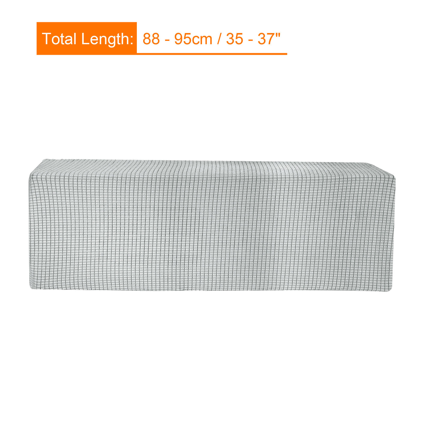 Harfington Air Conditioner Cover 35-37 Inch Knitted Elastic Cloth Dustproof for Wall-Mounted Units Split Indoor AC Covers, Light Grey