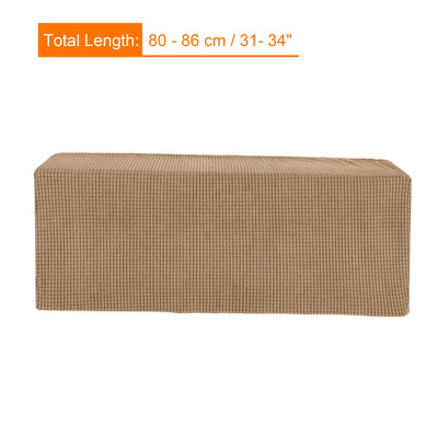 Harfington Air Conditioner Cover 31-34 Inch Knitted Elastic Cloth Dustproof for Wall-Mounted Units Split Indoor AC Covers Light Brown
