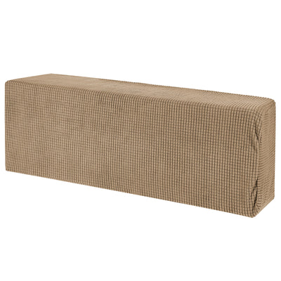 Harfington Air Conditioner Cover 35-37 Inch Knitted Elastic Cloth Dustproof for Wall-Mounted Units Split Indoor AC Covers Light Brown