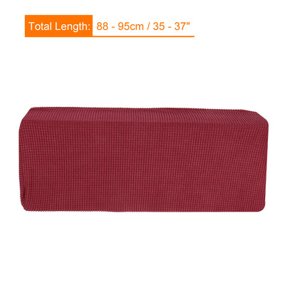 Harfington Air Conditioner Cover 35-37 Inch Knitted Elastic Cloth Dustproof for Wall-Mounted Units Split Indoor AC Covers Wine Red