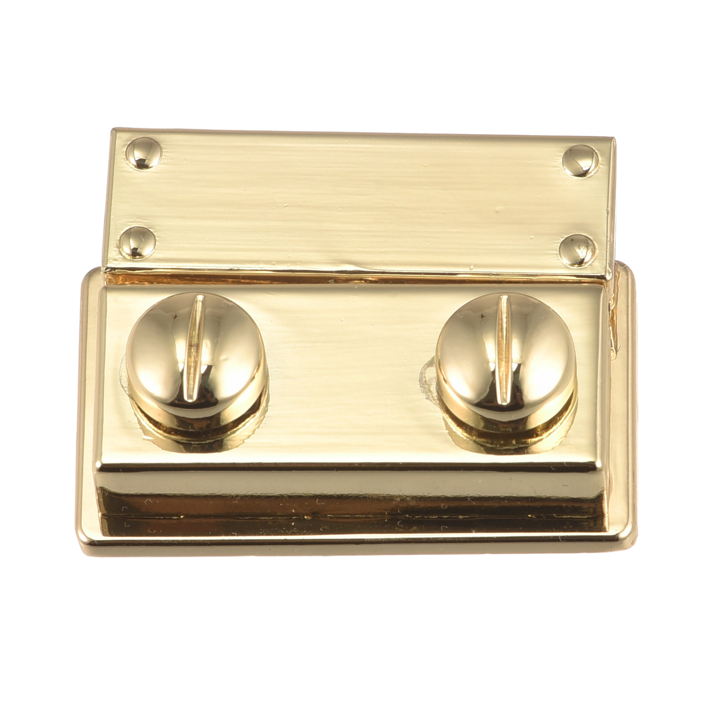 uxcell Uxcell Turn Lock Clasp 39mm x 28mm Zinc Alloy Purse Closure Thumb Lock(Light Gold)