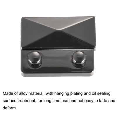 Harfington Uxcell Turn Lock Clasp 44mm x 35mm Alloy Purse Closure Thumb Lock(Dark Gray)