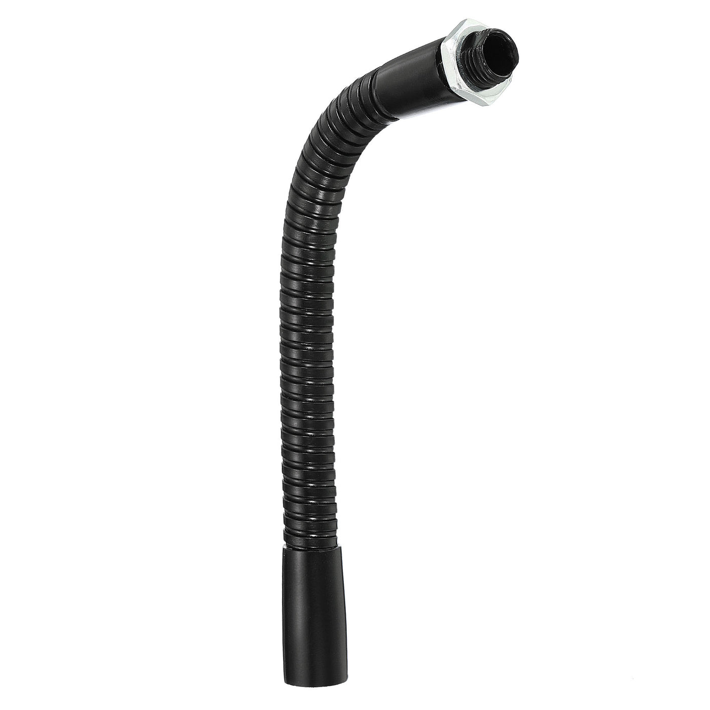 Harfington 15cm/5.9" Microphone Gooseneck, M10 Fine Thread Metal Universal Hose Flexible Arm Gooseneck Tube Extension for Multifunction DIY, Black