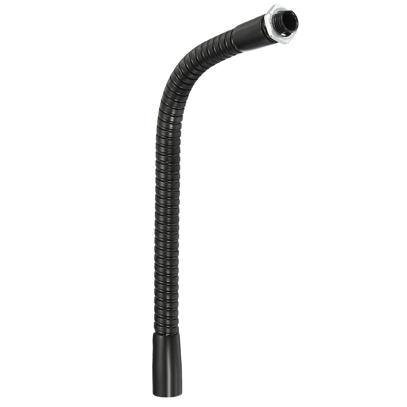 Harfington 20cm/8" Microphone Gooseneck, M10 Fine Thread Metal Universal Hose Flexible Arm Gooseneck Tube Extension for Multifunction DIY, Black