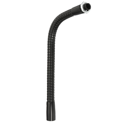 Harfington 20cm/8" Microphone Gooseneck, M10 Fine Thread Metal Universal Hose Flexible Arm Gooseneck Tube Extension for Multifunction DIY, Black